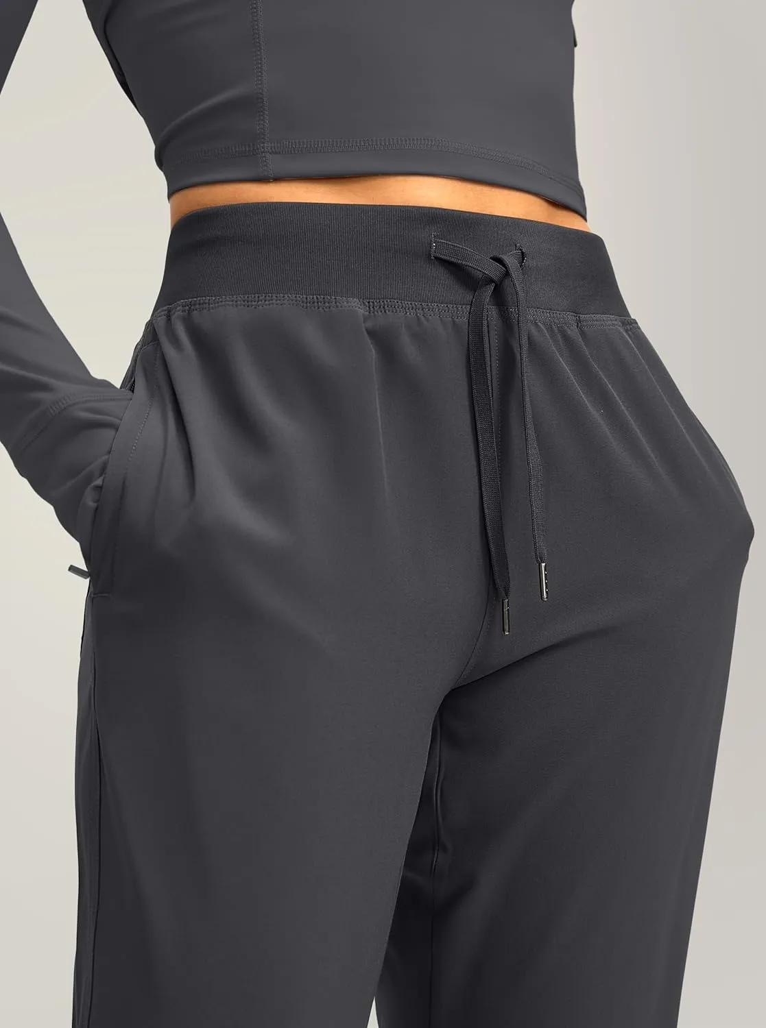 Soothfeel Women's Joggers with Zipper Pockets Lightweight Running Gym Travel Casual Workout Athletic Joggers Pants for Women