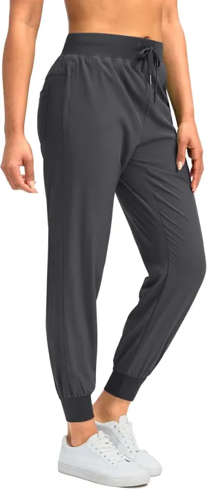 Soothfeel Women's Joggers with Zipper Pockets Lightweight Running Gym Travel Casual Workout Athletic Joggers Pants for Women