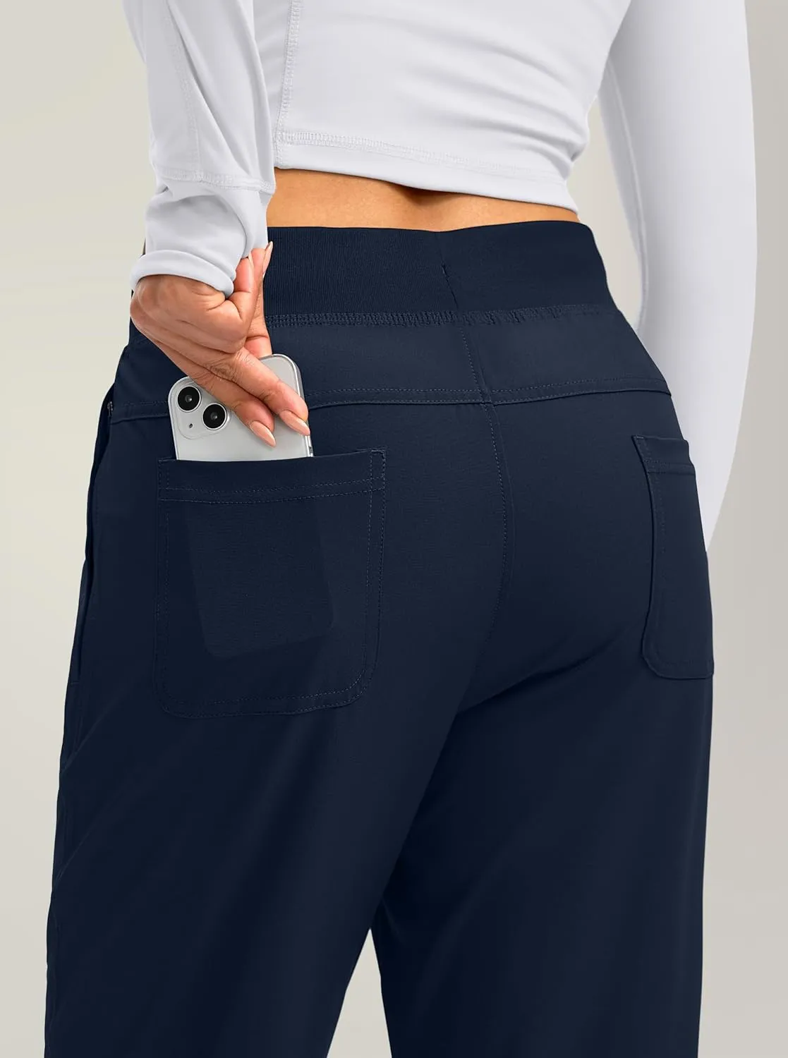 Soothfeel Women's Joggers with Zipper Pockets Lightweight Running Gym Travel Casual Workout Athletic Joggers Pants for Women