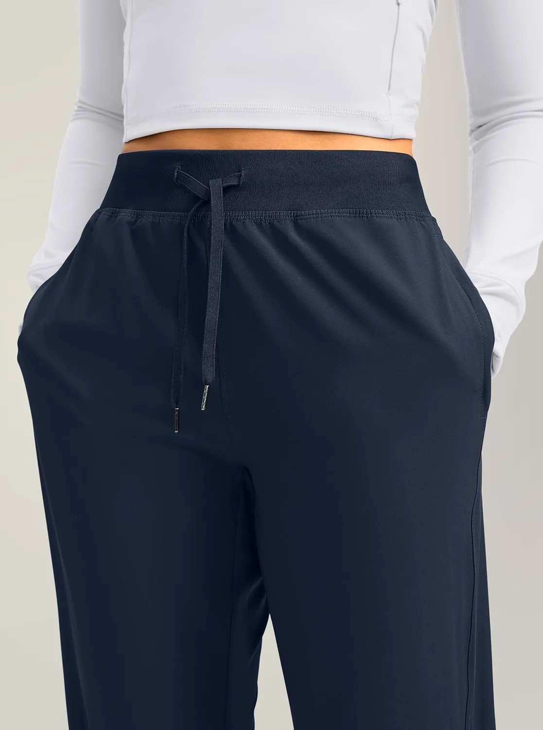 Soothfeel Women's Joggers with Zipper Pockets Lightweight Running Gym Travel Casual Workout Athletic Joggers Pants for Women