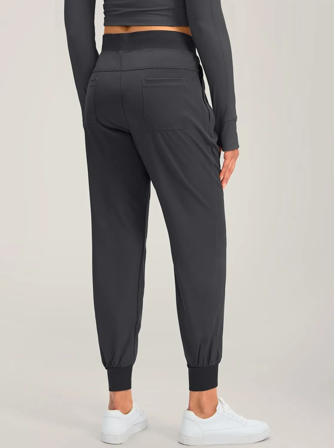 Soothfeel Women's Joggers with Zipper Pockets Lightweight Running Gym Travel Casual Workout Athletic Joggers Pants for Women