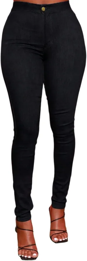Stretch Jeans for Women Button Up Butt Lifting Skinny Petite Jeans Classic Distressed Curvy Sexy Denim Pants Pockets