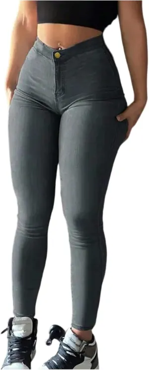 Stretch Jeans for Women Button Up Butt Lifting Skinny Petite Jeans Classic Distressed Curvy Sexy Denim Pants Pockets