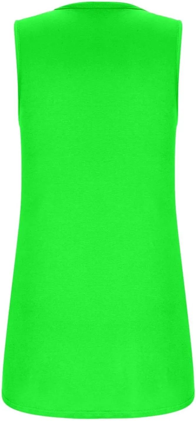 Summer Sleeveless Square Neck Tops Flowy Pleated Tunic Tank Top for Women Loose Fit Beach Sleeveless T Shirts