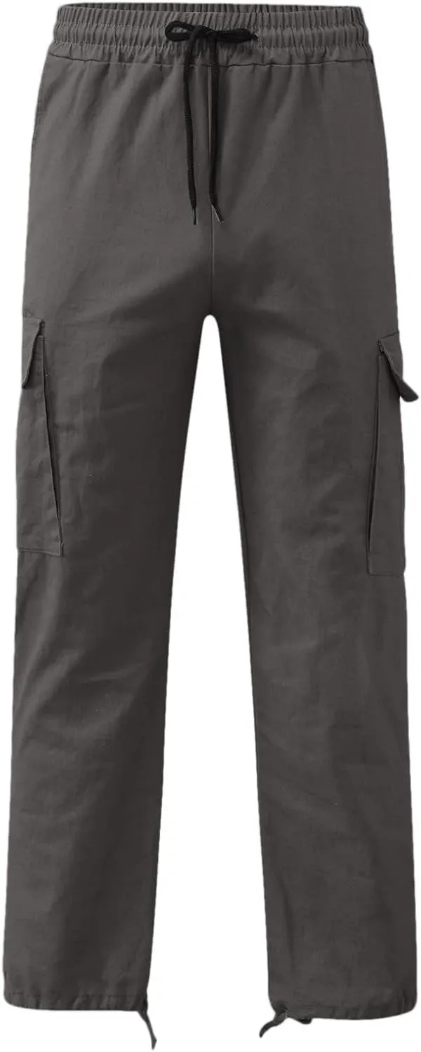 Sweatpants for Men with Pockets Heavyweight Fleece Cargo Sweatpants Stretch Elastic Waist Sports Trousers with Pocket