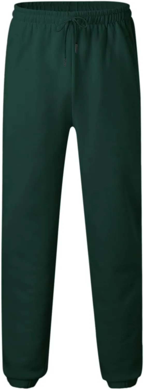 Sweatpants for Men with Pockets Mens Zip Joggers Pants Casual Gym Workout Track Pants Slim Fit Tapered Sweatpant Mens