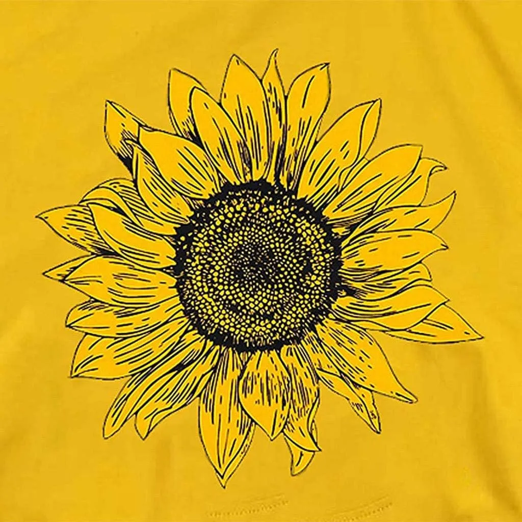 T Shirts for Women V Neck Slim Fit Flowers Print Shirt Floral Wildflowers Graphic Tees Casual Short Sleeve T Shirts
