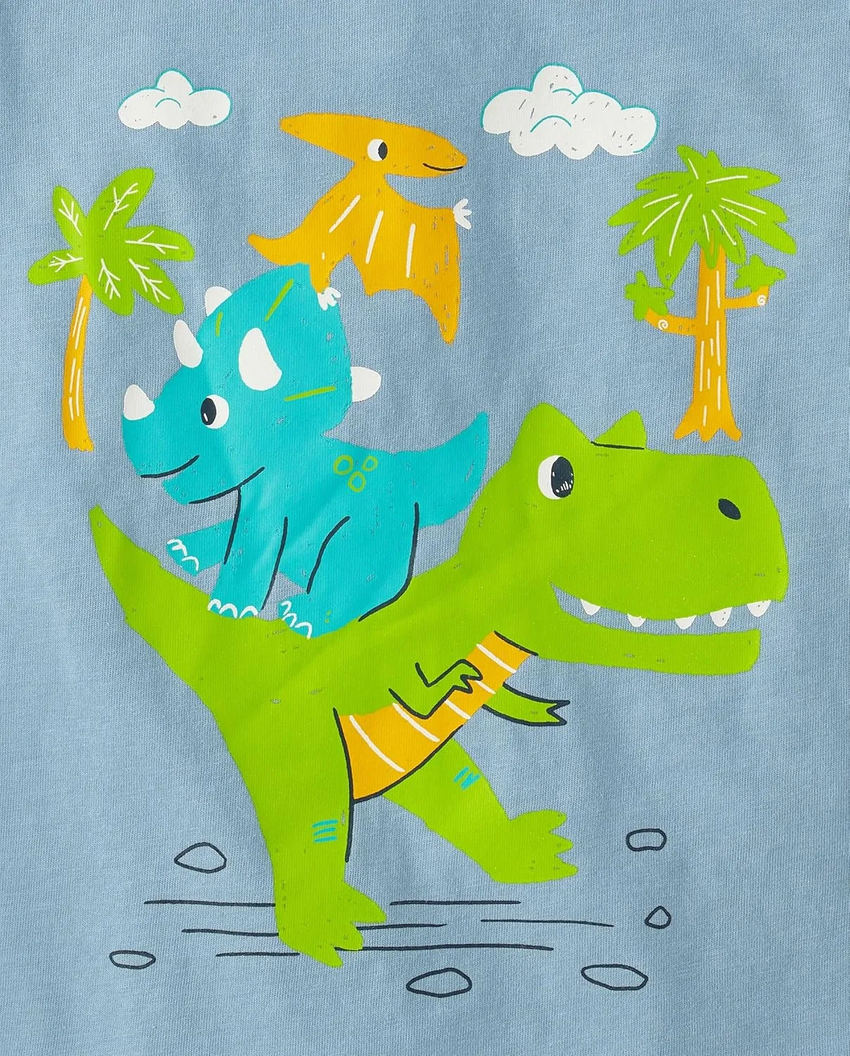 The Children's Place Baby and Toddler Boys' Dino Short Sleeve Graphic T-Shirts, Multipack