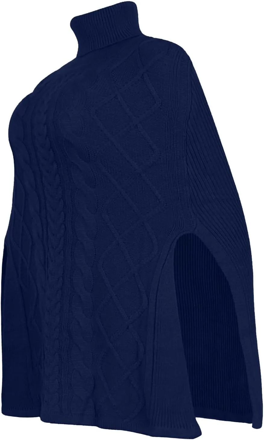 Turtleneck Sweater Women 3/4 Sleeve Chunky Sweater Loose Fitting Sweater Winter Casual Sweaters Lightweight Sweater