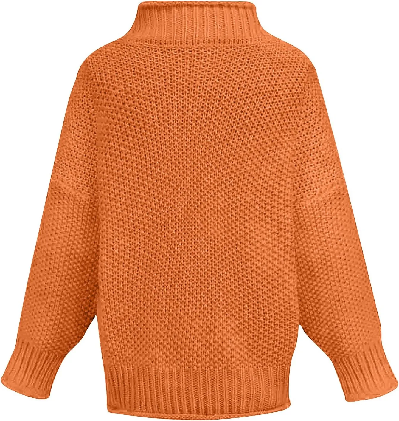 Turtleneck Sweater Women Solid Color Long Sleeve Sweater Casual Trendy Sweater Winter Thermal Sweater Blouse