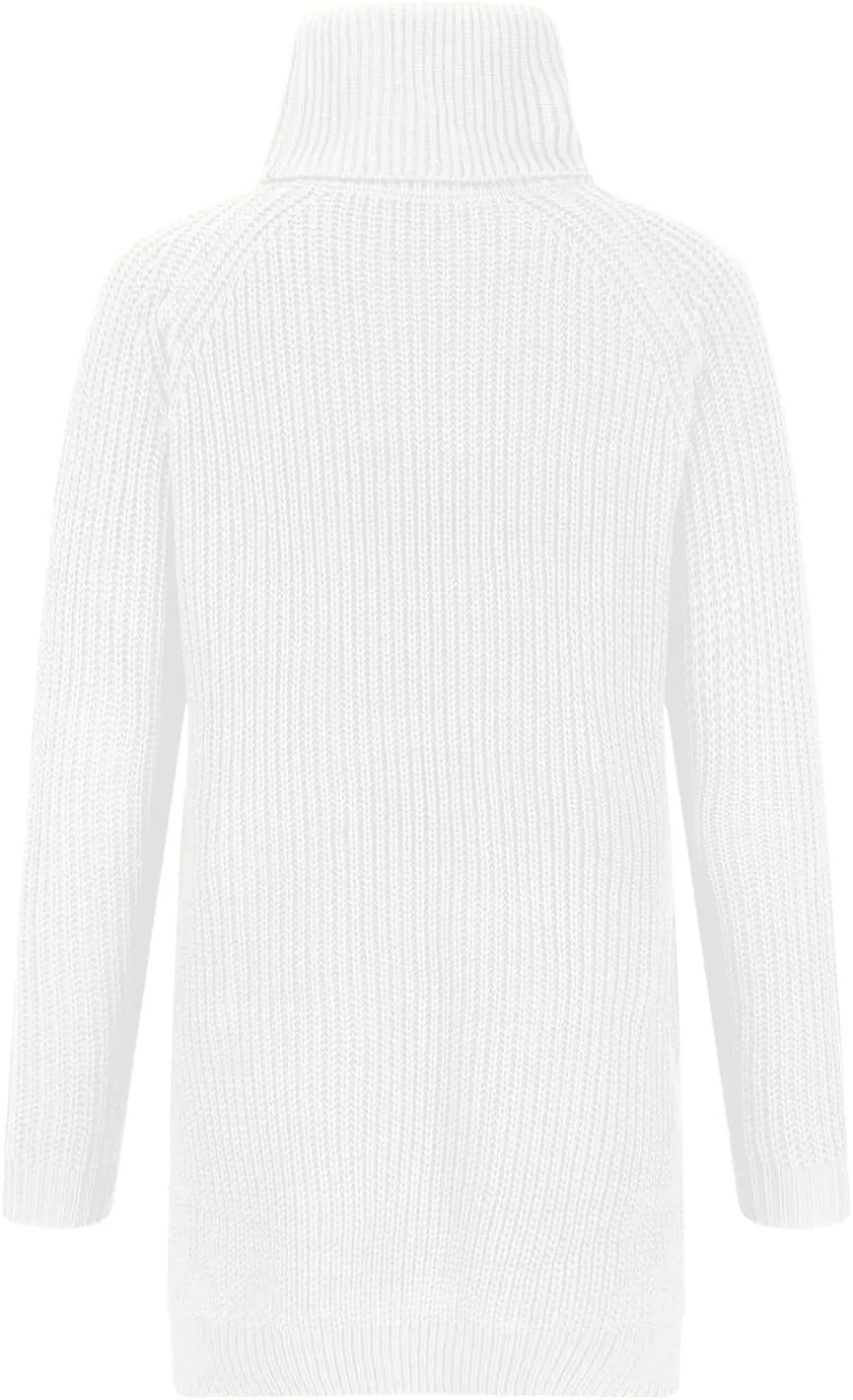 Turtleneck Tops for Women Long Sleeve Knitted Sweater Casual Fitted Sweater Fall Winter Fashion Sweaters Outfits