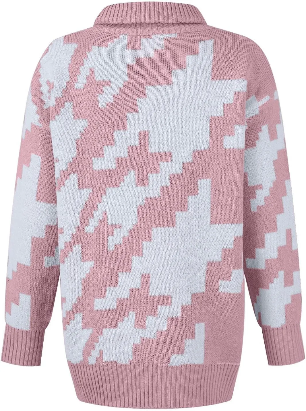 Ugly Christmas Sweater Plus Size Women Funny Knitted Ribbed Pullover Long Sleeve Crew Neck Jumper Tops Plus Size