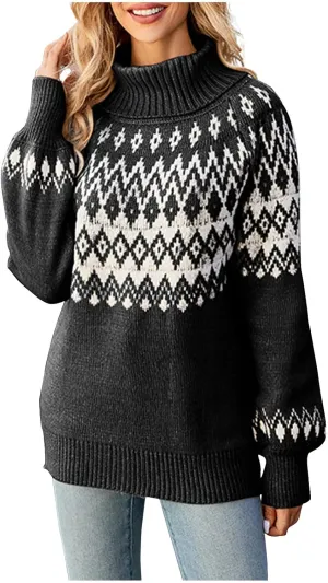 Ugly Christmas Sweater Plus Size Women Funny Knitted Ribbed Pullover Long Sleeve Crew Neck Jumper Tops Plus Size