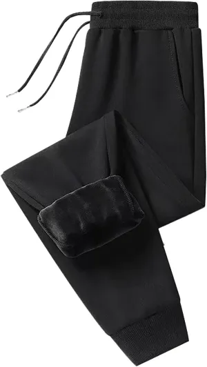 Warm Sweatpants Womens Fleece Sherpa Lined Winter Active Running Jogger Pants Bevawear Glide Pants for Women