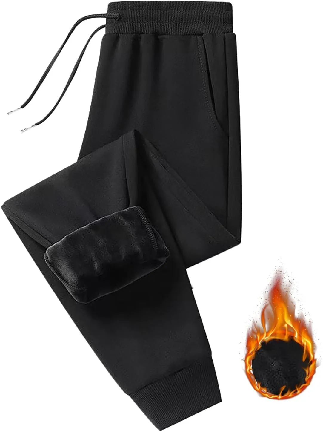 Warm Sweatpants Womens Fleece Sherpa Lined Winter Active Running Jogger Pants Bevawear Glide Pants for Women