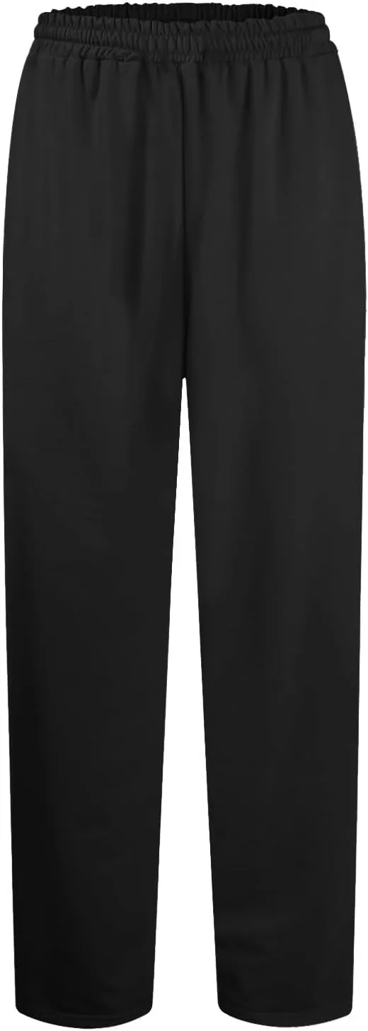 Wide Leg Sweatpants Women Baggy High Waisted Drawstring Joggers with Pockets Trendy Fleece Track Pants