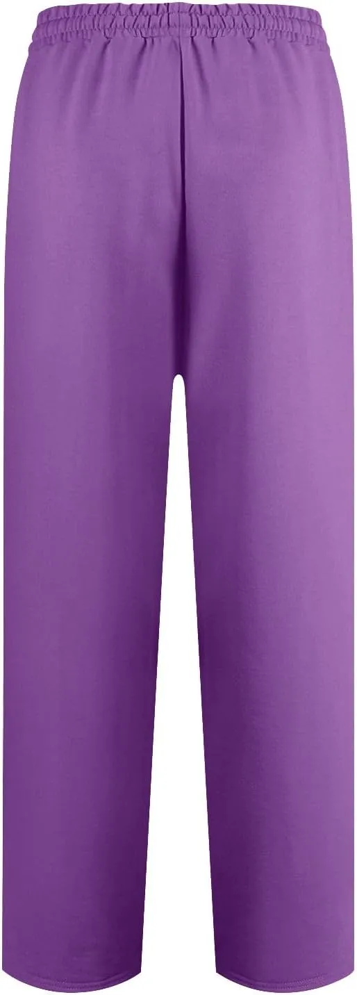 Wide Leg Sweatpants Women Baggy Low Rise Wide Leg Pants Casual Workout Athletic Track Sweatpants with Pockets