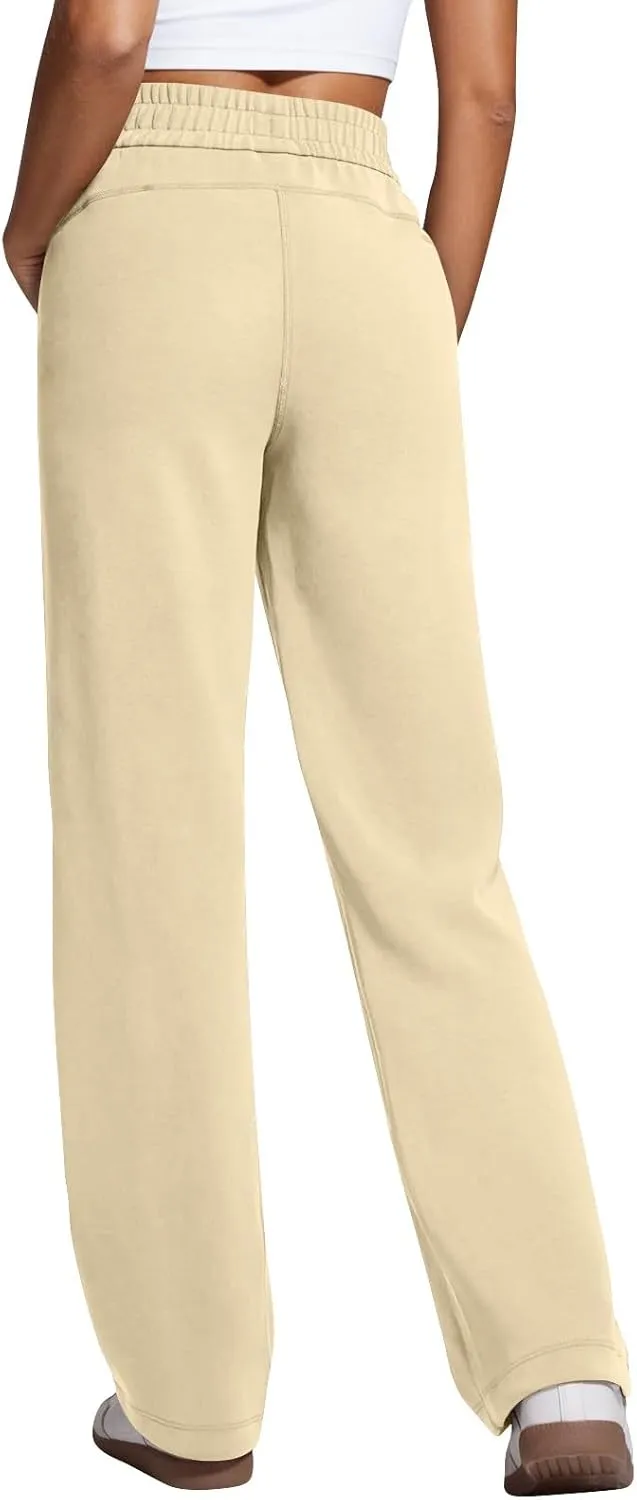 Wide Leg Sweatpants Women Modal Drawstring High Waisted Lounge Pants Travel Casual Sweat Pants with Pockets