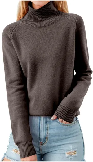 Winter Sweaters for Women Long Sleeve Turtleneck Knitted Cashmere Fall Pullover Oversized Sweaters