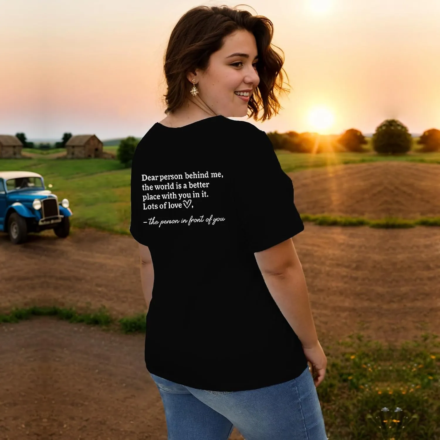 Women Graphic T-Shirts Casual Short Sleeve Tee Tops(Available in Plus Size)