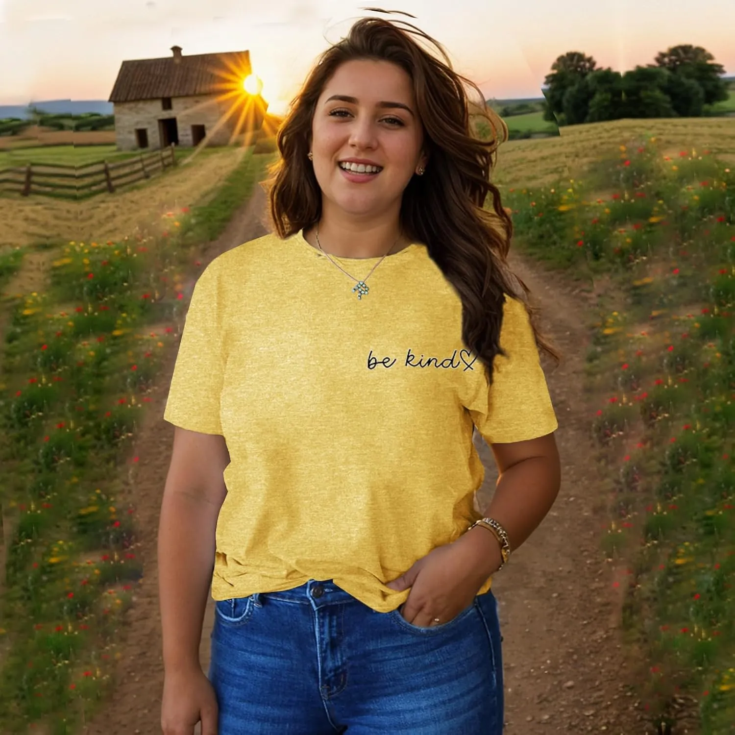 Women Graphic T-Shirts Casual Short Sleeve Tee Tops(Available in Plus Size)