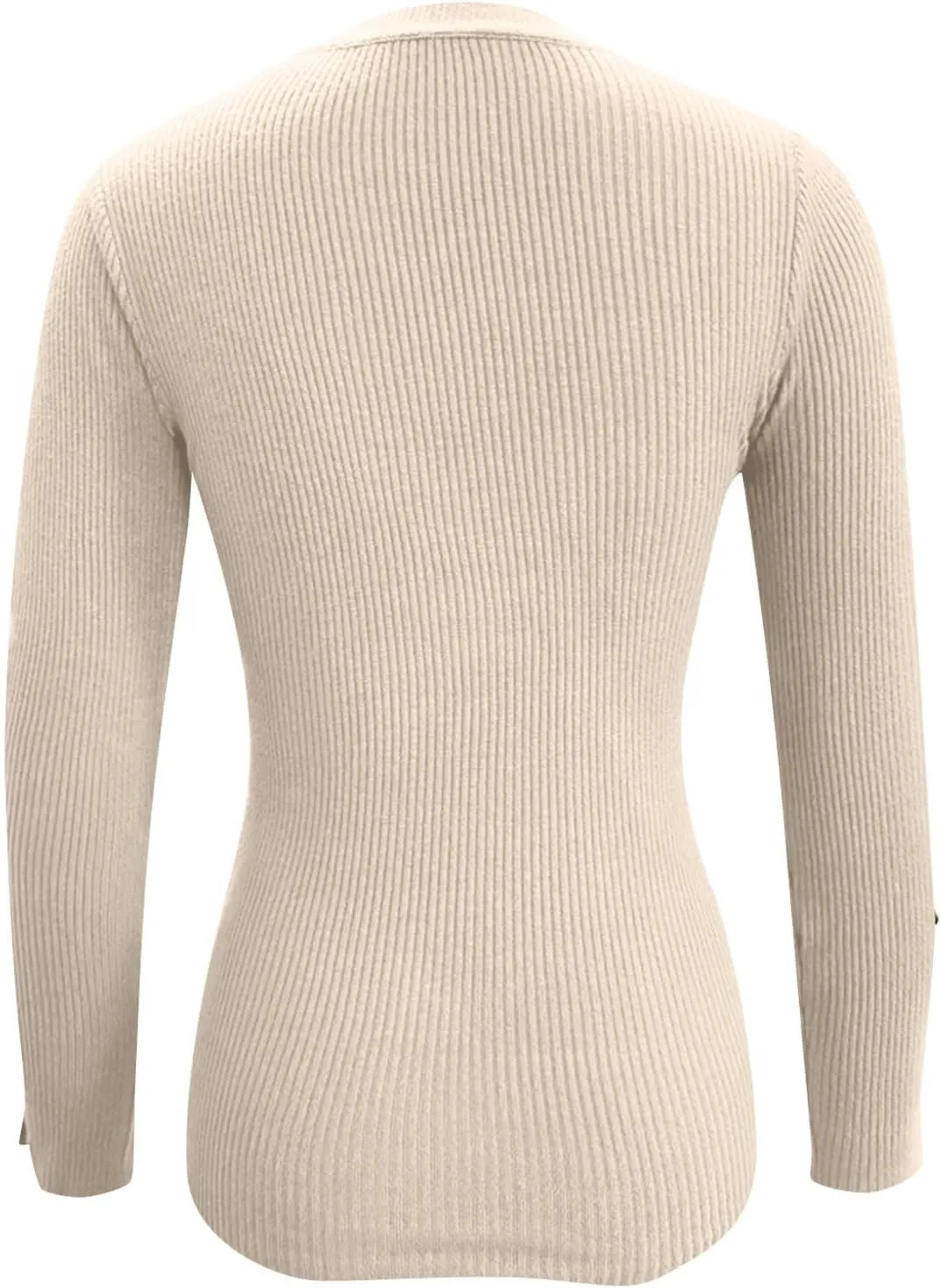 Women Mock Neck Tops Ribbed Knit Button Blouses Long Sleeve Winter Fit Slim Sweater Fall Y2K Shirts Cute Clothes