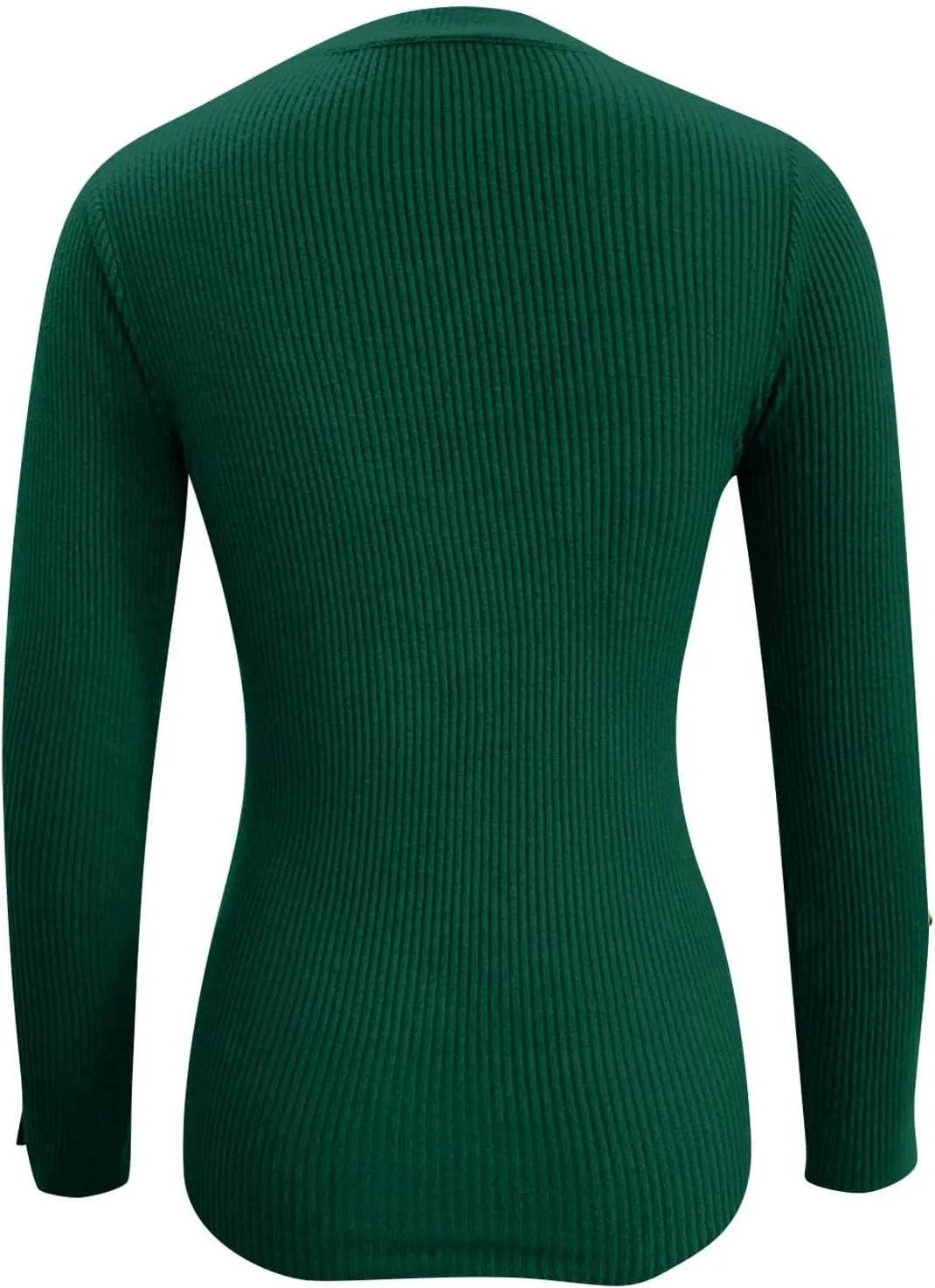 Women Mock Neck Tops Ribbed Knit Button Blouses Long Sleeve Winter Fit Slim Sweater Fall Y2K Shirts Cute Clothes
