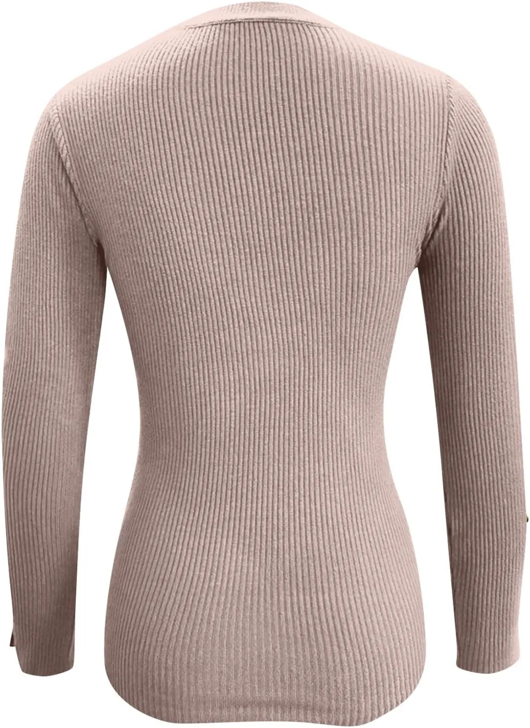Women Mock Neck Tops Ribbed Knit Button Blouses Long Sleeve Winter Fit Slim Sweater Fall Y2K Shirts Cute Clothes