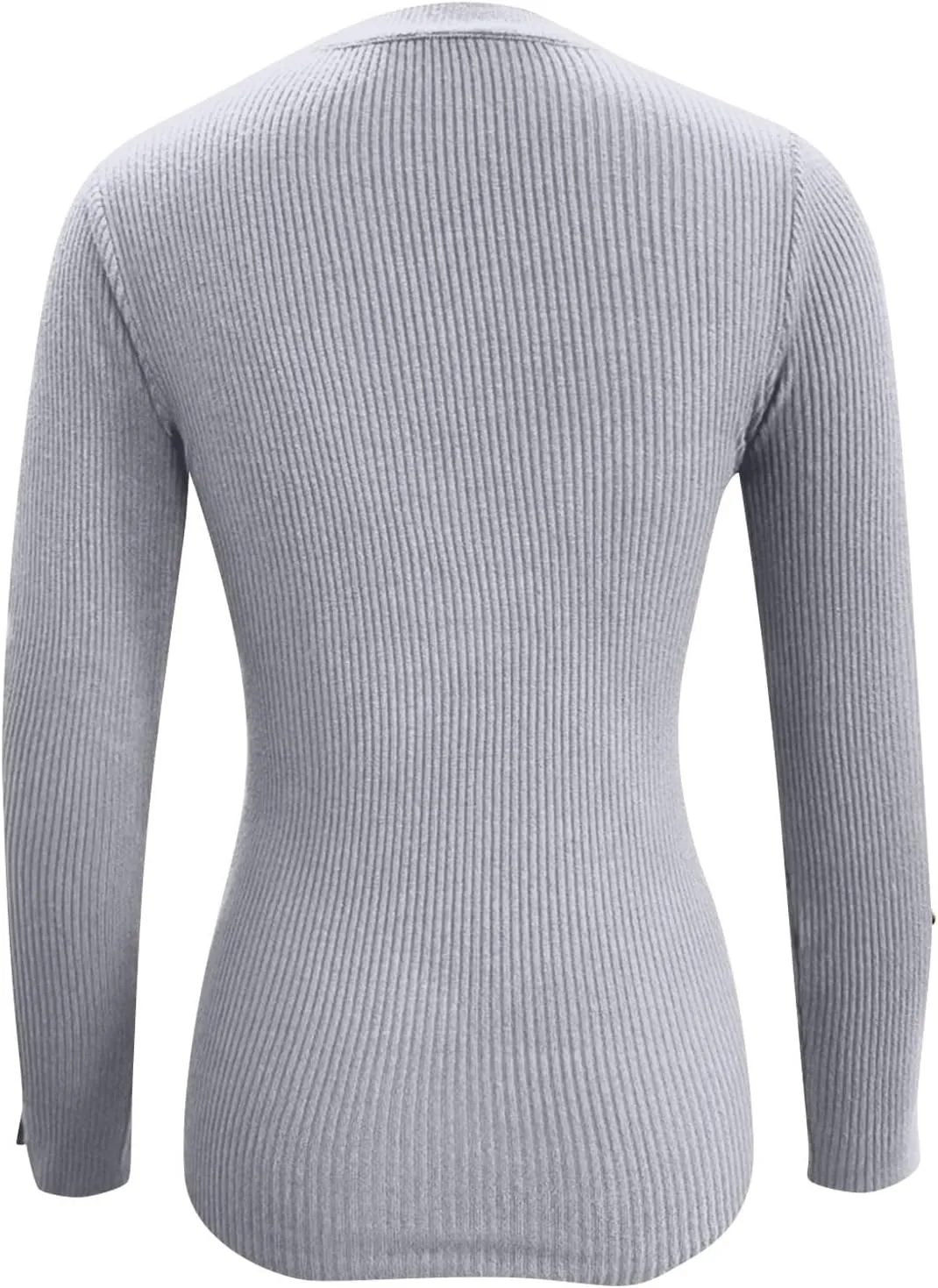 Women Mock Neck Tops Ribbed Knit Button Blouses Long Sleeve Winter Fit Slim Sweater Fall Y2K Shirts Cute Clothes