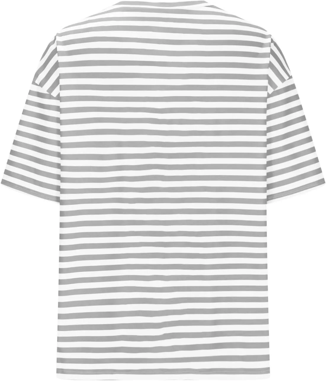 Women Oversized T Shirt Striped Short Sleeve V Neck Tee Shirt Casual Loose Drop Shoulder Summer Tops Outfits