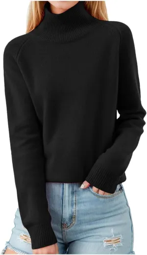 Women Oversized Turtleneck Sweaters Casual Solid Jumper Ribbed Knit Long Sleeve Pullover Daily Tops Fall Outfits