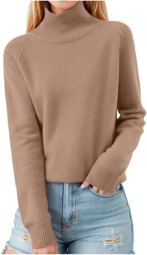 Women Oversized Turtleneck Sweaters Casual Solid Jumper Ribbed Knit Long Sleeve Pullover Daily Tops Fall Outfits
