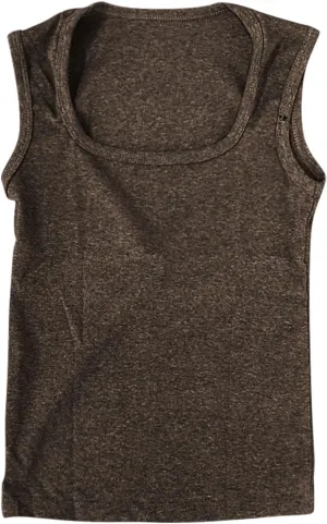 Women Ribbed Tank Top Knitted Pleated Square Neck Sleeveless Basic Fitted Crop T Shirts Y2K Vest Loose Fit Blouse