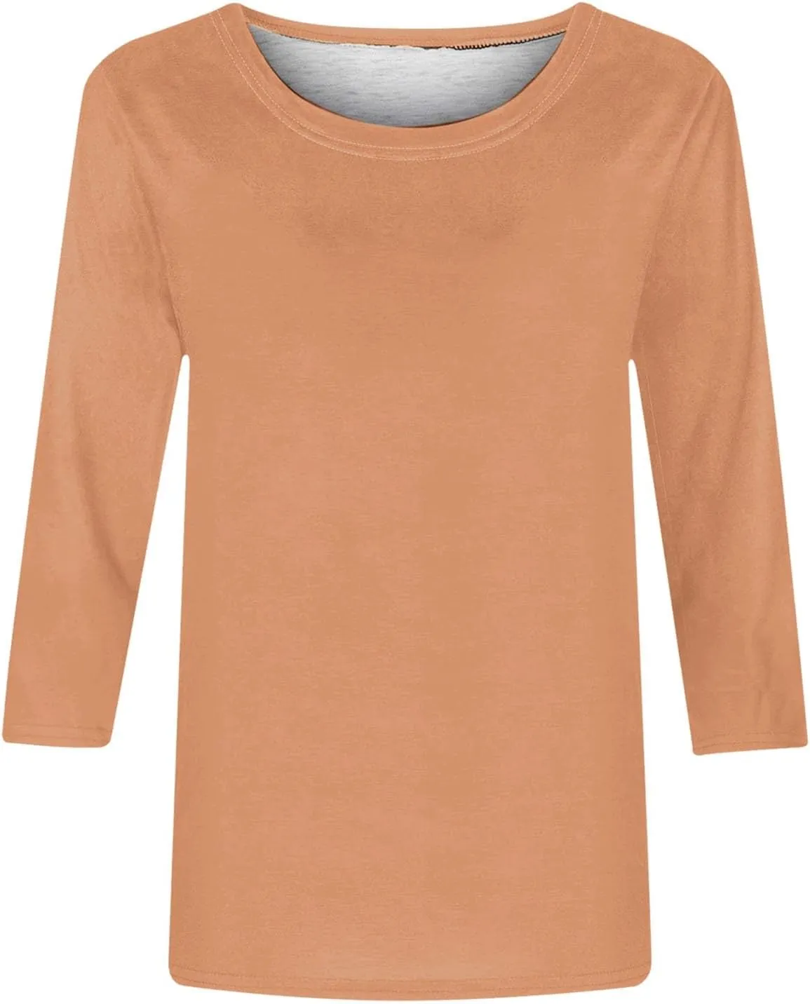 Women Tops Dressy Casual 3/4 Sleeve Plus Size Summer Blouse Loose Fit Tshirts Crewneck Workout Going Out Tops Tees