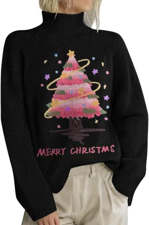 Women Turtleneck Sweater Long Sleeve Oversized Blouse Classic Casual Jumper Turtle Neck Fall Winter Basic Knit Top