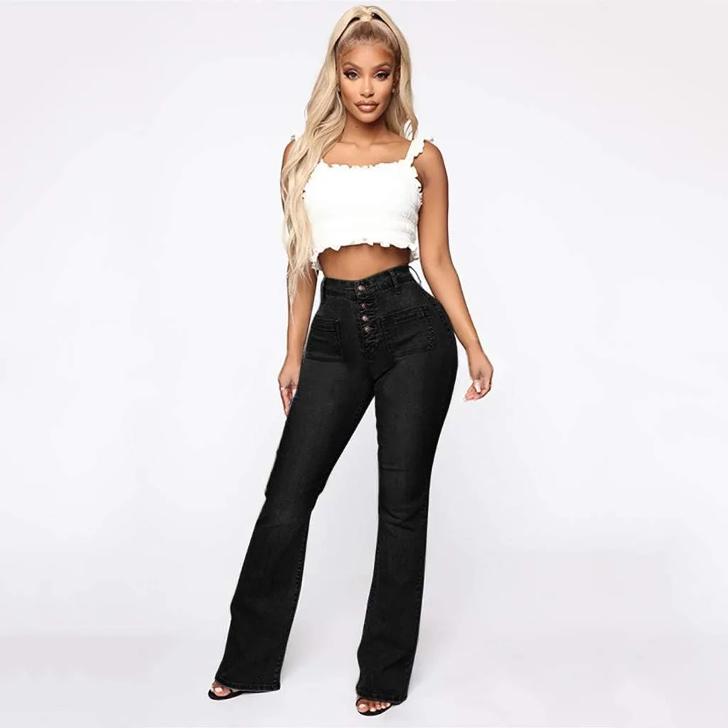 Women's 2024 Classic Skinny Jeans Stretchy High Waisted Tummy Control Jeans Denim Pants with Pockets