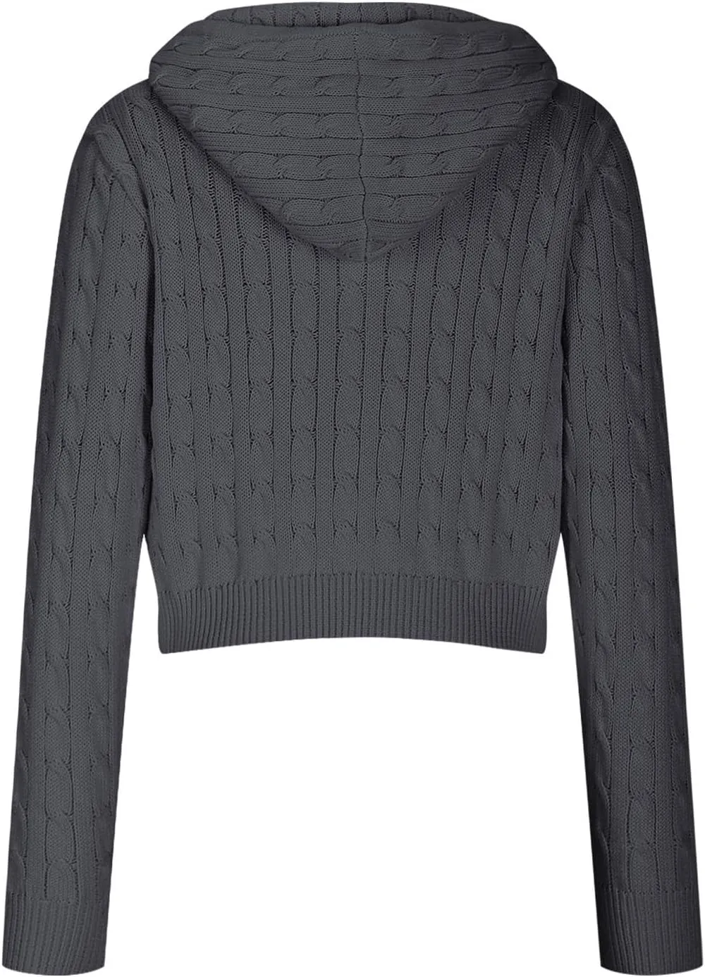 Womens Casual Long Sleeve Comfy Sweater Soft Loose Cardigan Solid Color Coat Zip Oversized Pullover Knit Fall Winter Outfits