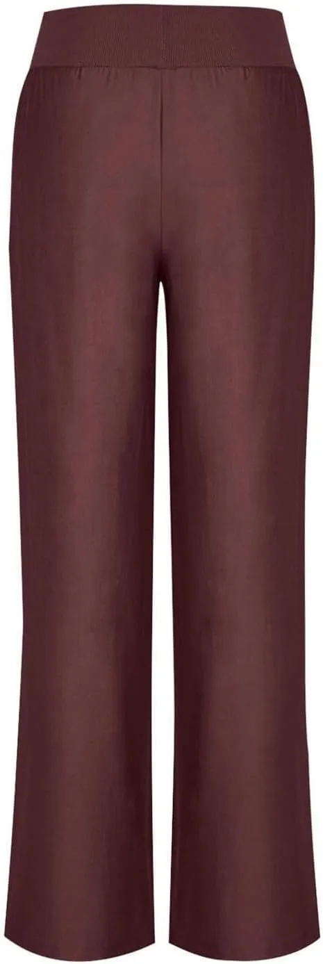 Womens Casual Palazzo Pants Trendy Mid Rise Straight Wide Leg Lightweight Ladies Relaxed Fit Lounge Trousers Vacation