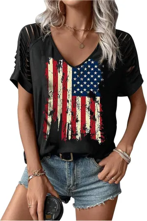 Womens Cut Out Cold Shoulder T Shirts Boho Floral Graphic Tshirts Nashville Country Lacerated Sleeve Cowgirls Tee Tops
