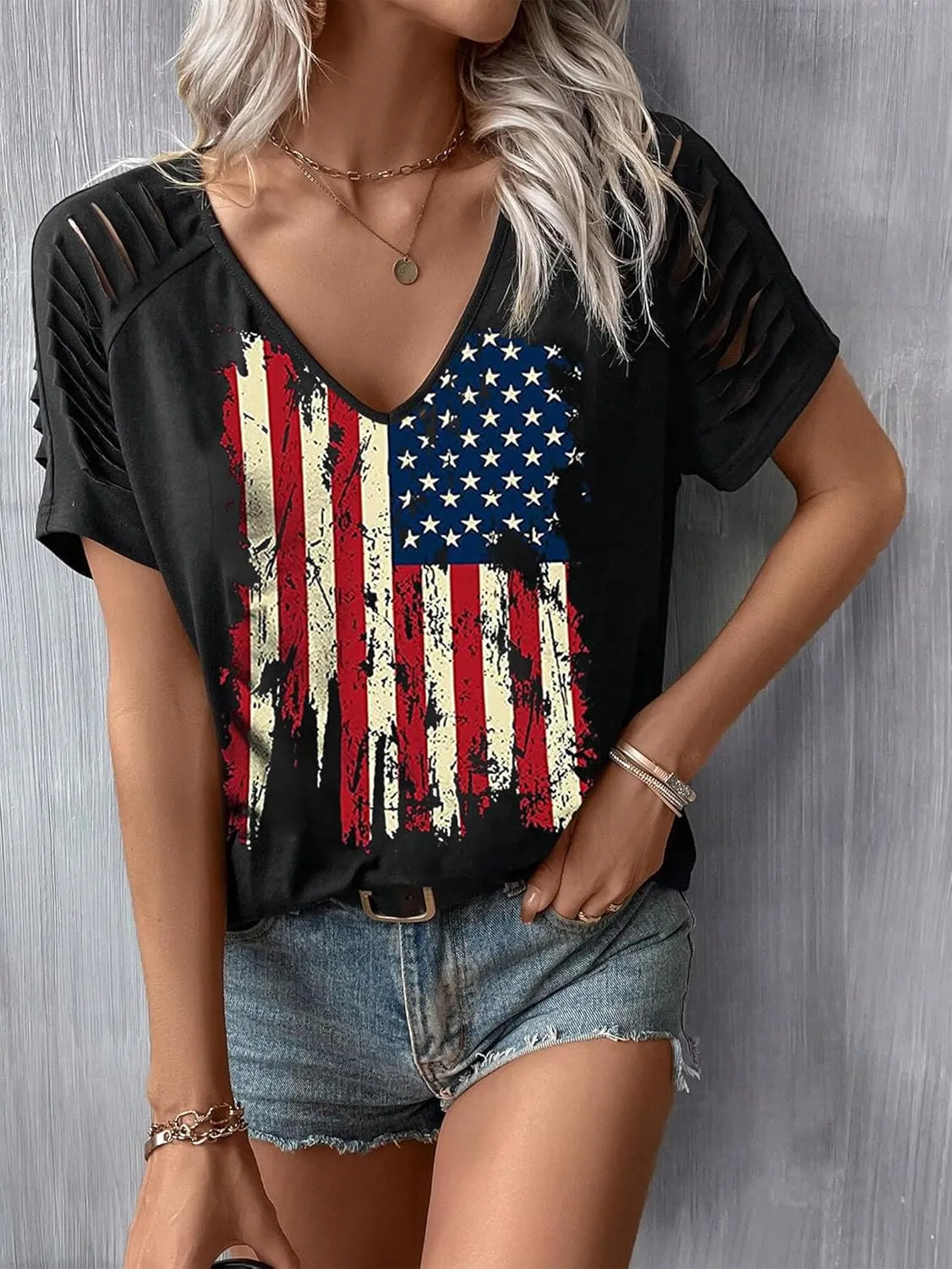 Womens Cut Out Cold Shoulder T Shirts Boho Floral Graphic Tshirts Nashville Country Lacerated Sleeve Cowgirls Tee Tops