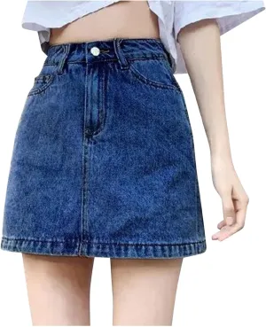 Womens Denim Skirts Trendy High Waisted Casual Stretchy Baggy Teen Girls Summer Slim Fit Y2k Relaxed Fit Jean Shorts