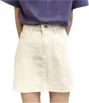 Womens Denim Skirts Trendy High Waisted Casual Stretchy Baggy Teen Girls Summer Slim Fit Y2k Relaxed Fit Jean Shorts