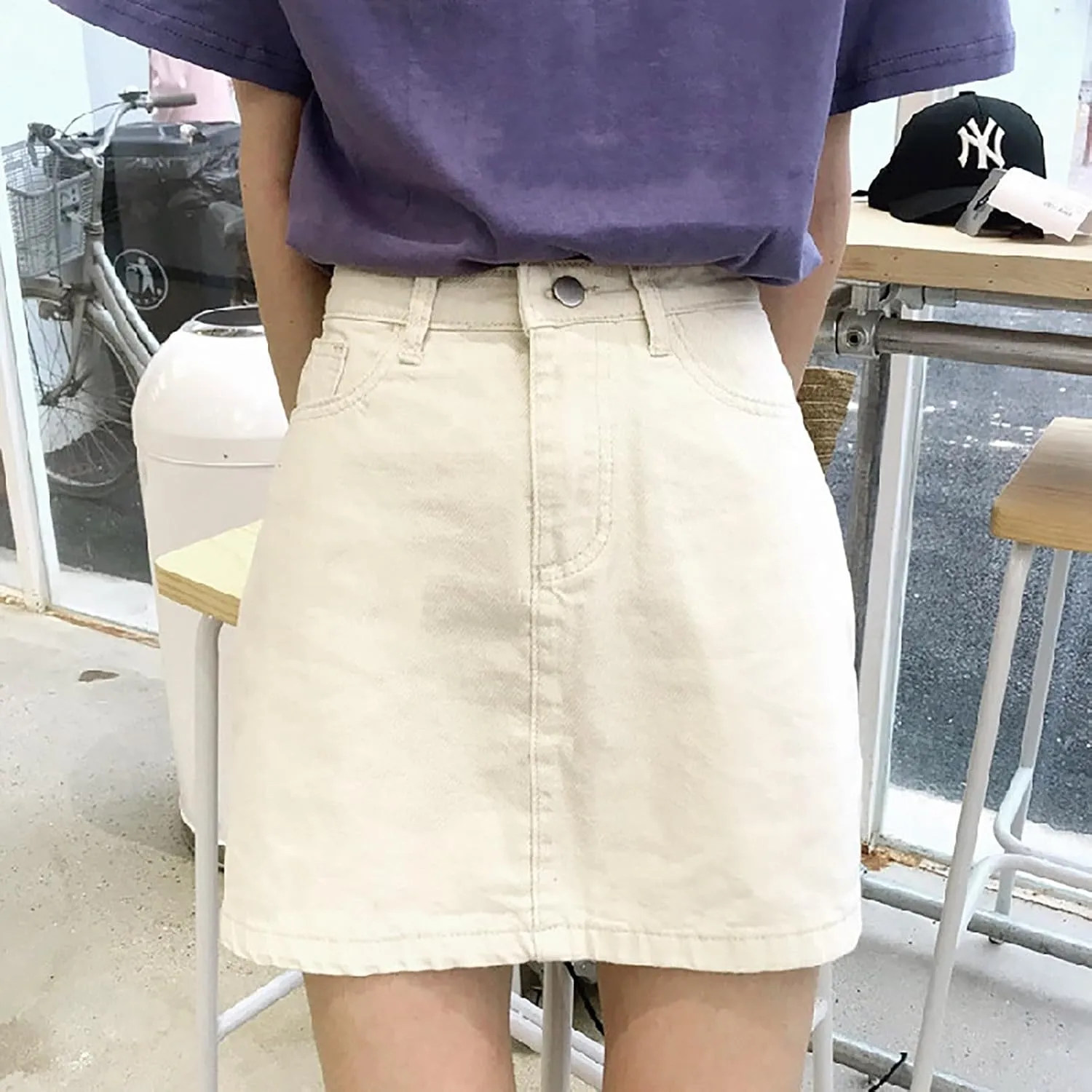 Womens Denim Skirts Trendy High Waisted Casual Stretchy Baggy Teen Girls Summer Slim Fit Y2k Relaxed Fit Jean Shorts