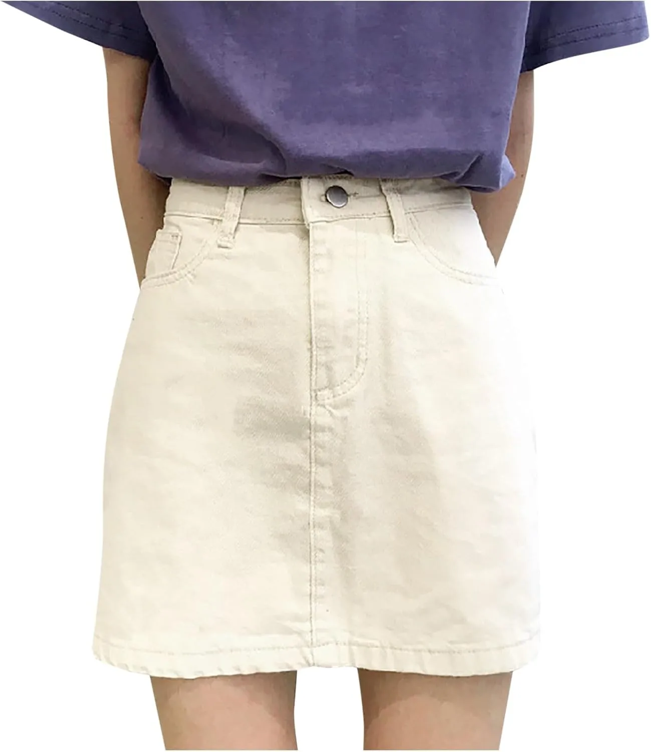 Womens Denim Skirts Trendy High Waisted Casual Stretchy Baggy Teen Girls Summer Slim Fit Y2k Relaxed Fit Jean Shorts