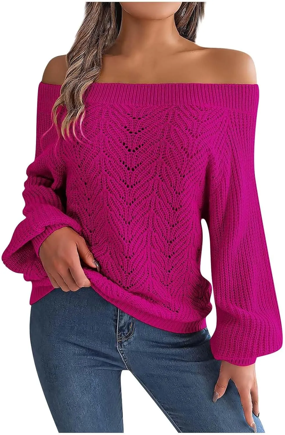 Womens Fall Clothes 2024 Winter Crewneck Striped Pullover Sweaters V Neck Lightweight Long Sleeve Blouse Top