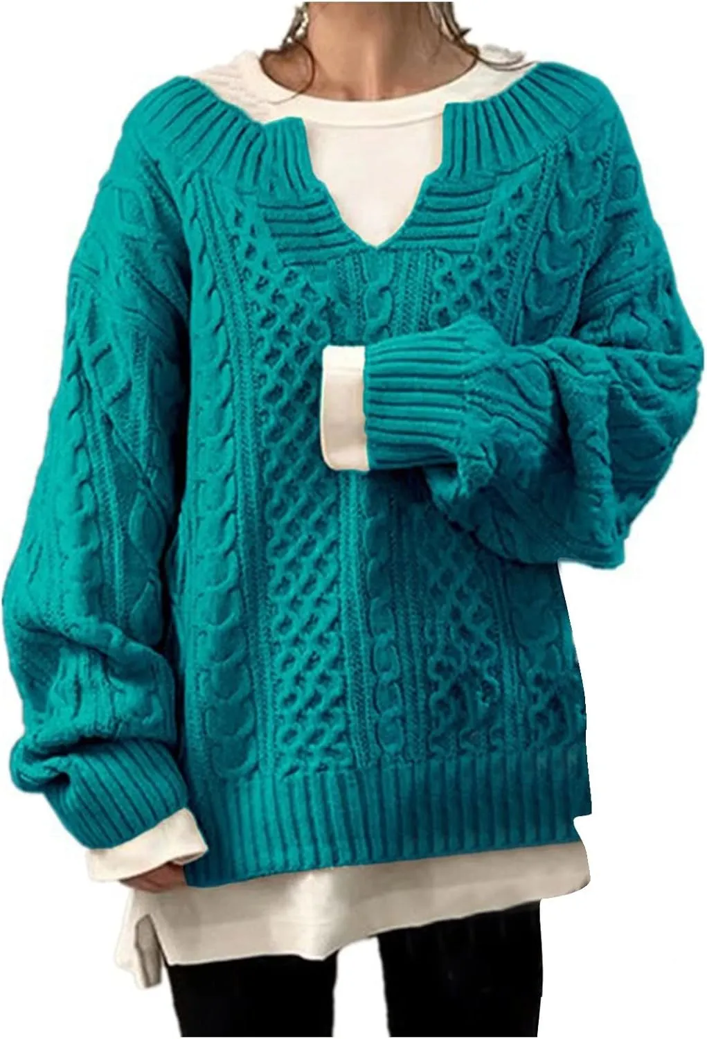 Women's Fall Sweaters 2025 Winter Fashion Warm Long Sleeve New Sweater Knitted Hemp Pattern Casual Sweaters, S-3XL