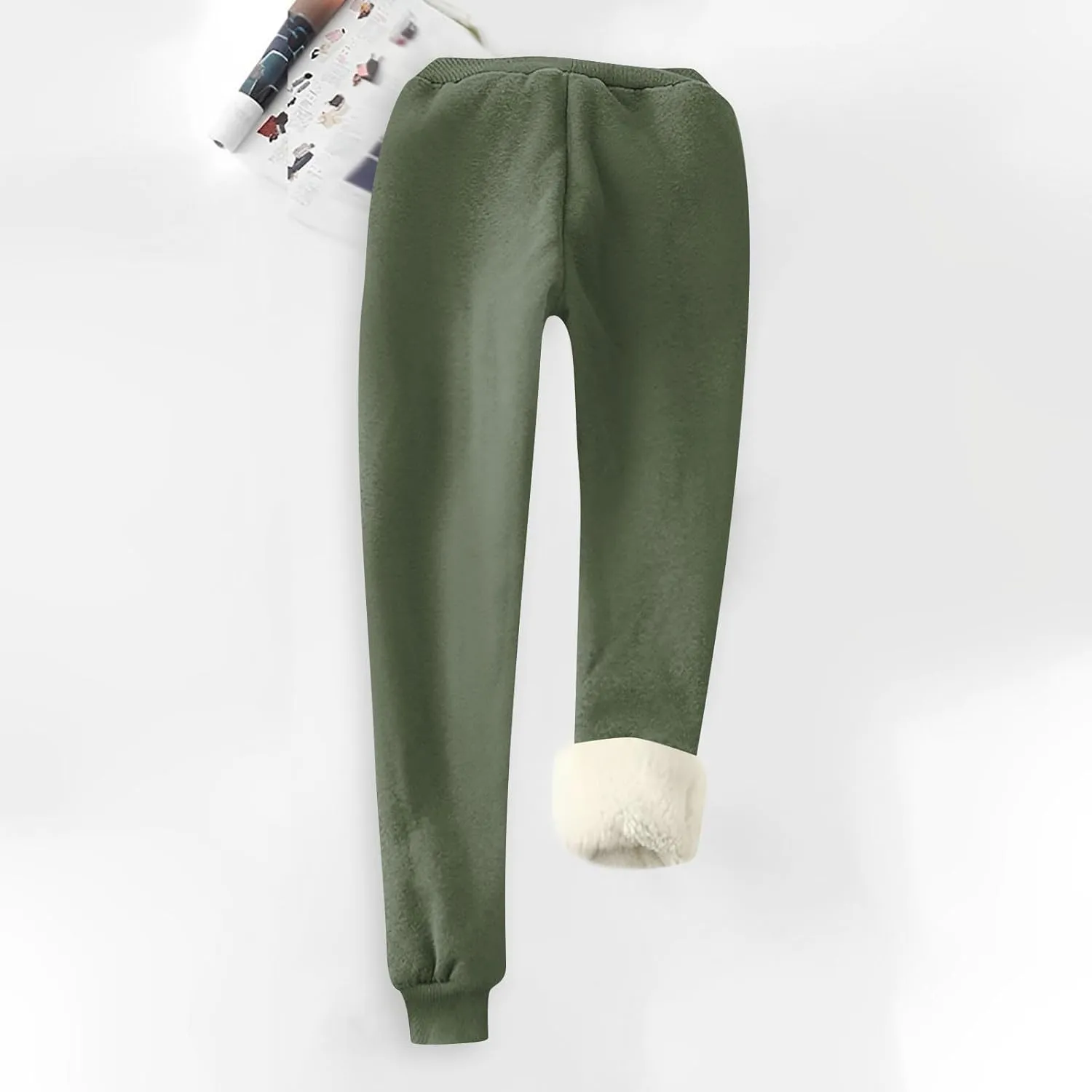 Women's Fleece Lined Sweatpants Winter Warm Sherpa Lined Athletic Sweatpants Thermal Jogger Fleece Pants with Pocket