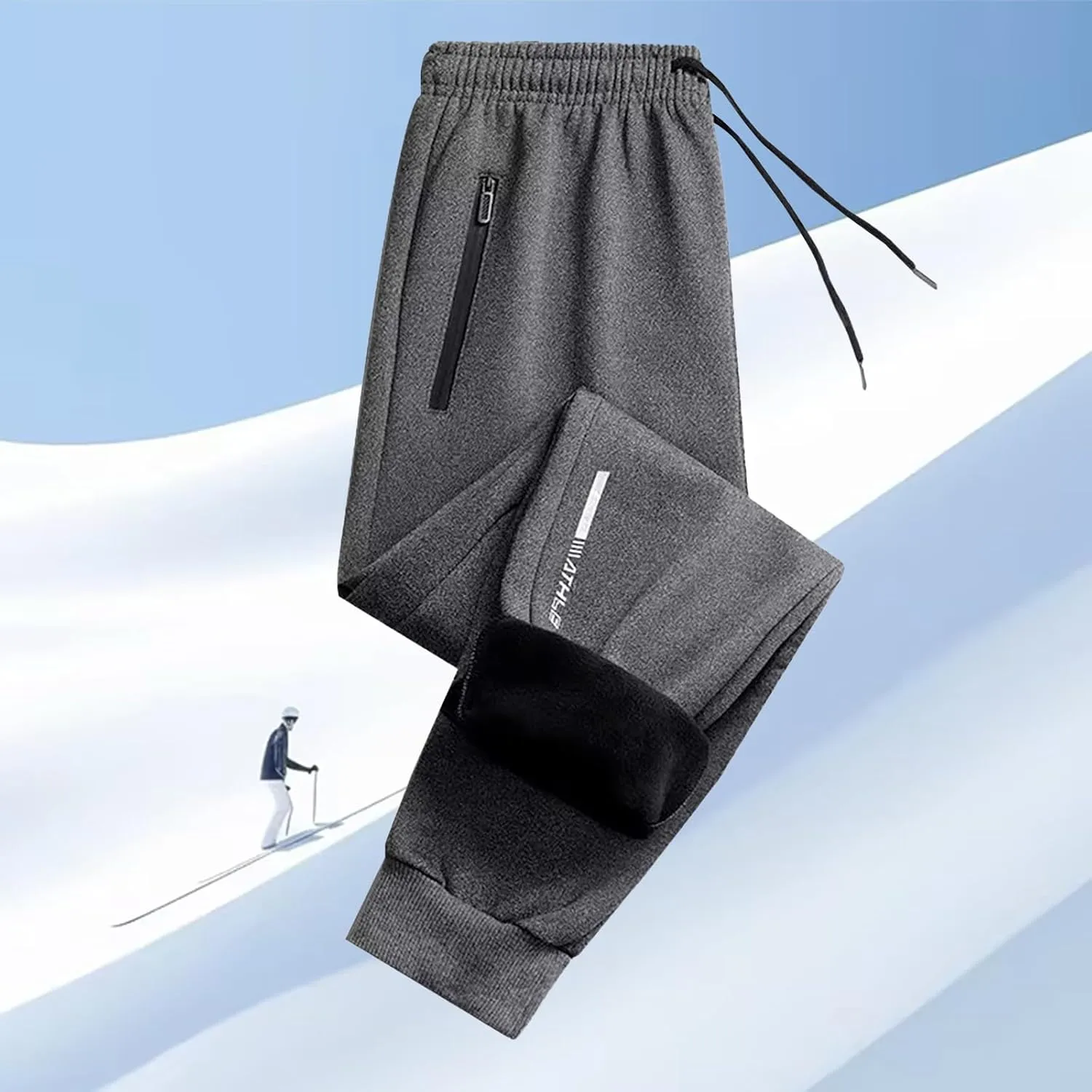 Women's Fleece Lined Sweatpantsthermal Joggers with Pockets Winter Lounge Yoga Workout Running Pants Fleece Pants