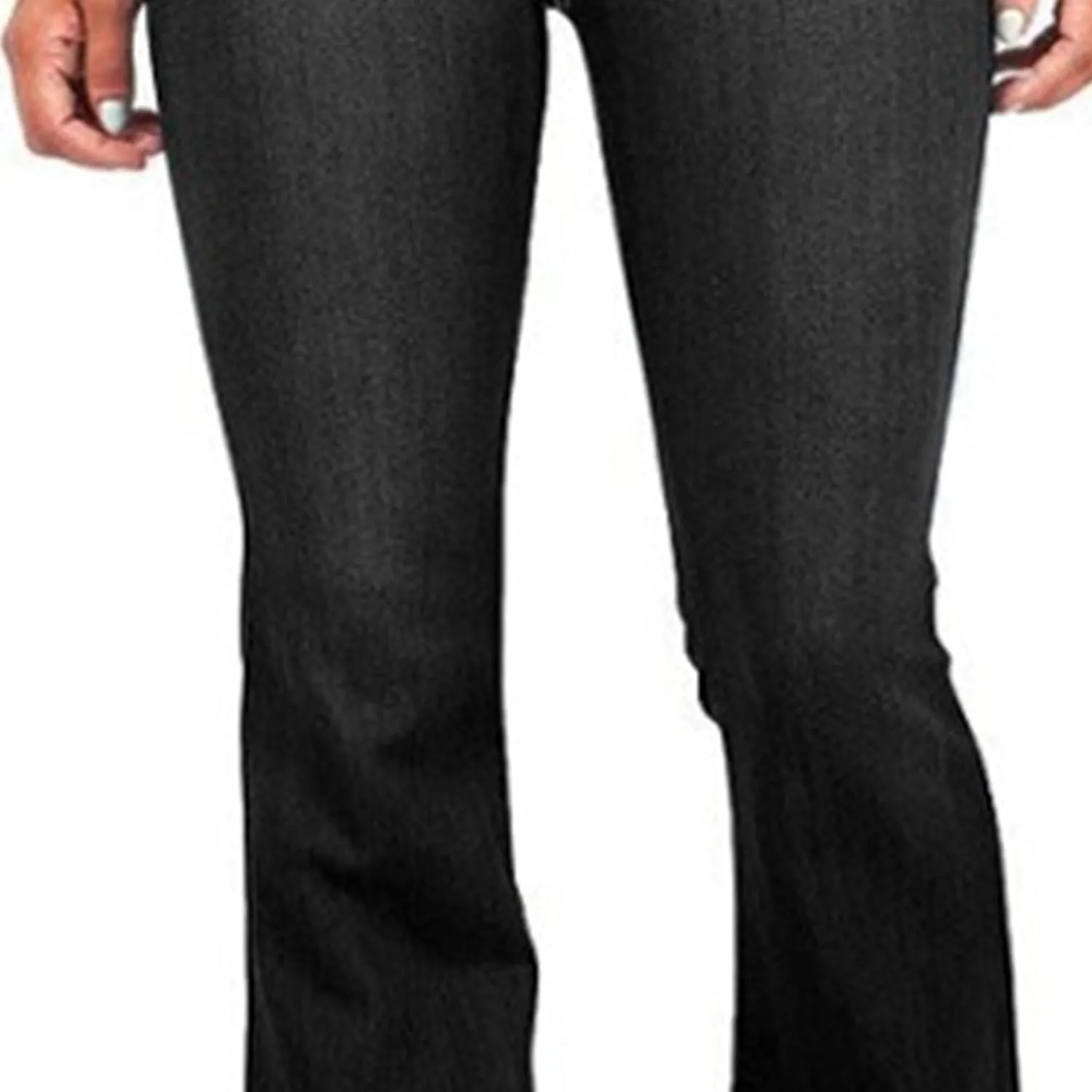 Women's Fringe Washed Bootleg Jeans Ripped Flare Low Rise Fitted Denim Pants Classic Stretch Curvy Bootcut Jeans