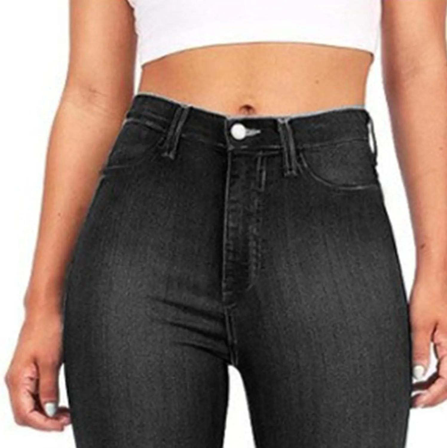 Women's Fringe Washed Bootleg Jeans Ripped Flare Low Rise Fitted Denim Pants Classic Stretch Curvy Bootcut Jeans